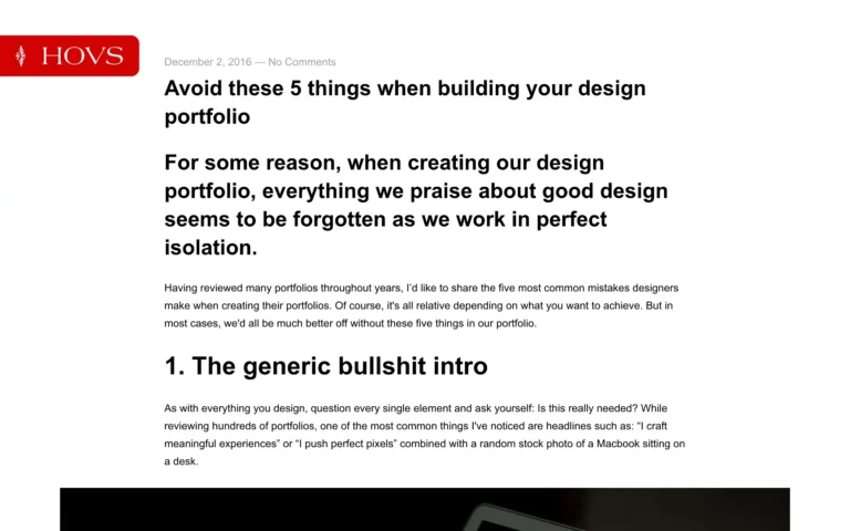 Avoid these 5 things when building your design portfolio  – DESK Magazine